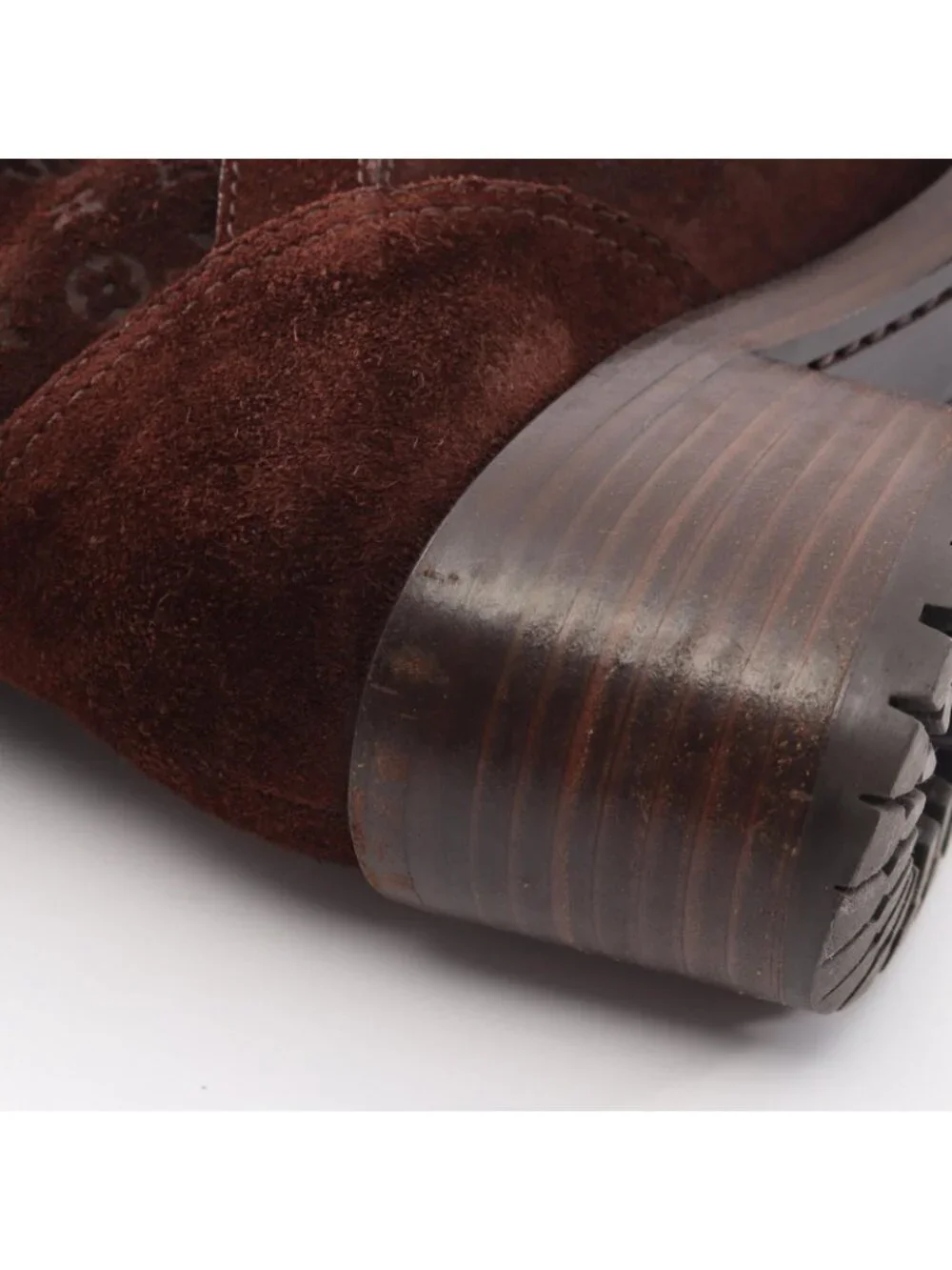 Louis Vuitton Boots Monogram Dark Brown Suede Long